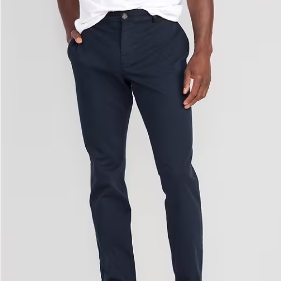 5 Pocket Navy Men’s Chinos - Picture 2 of 3